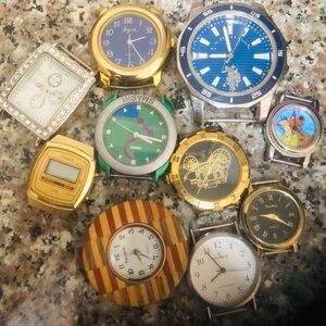 Gold Digital Quartz Watch